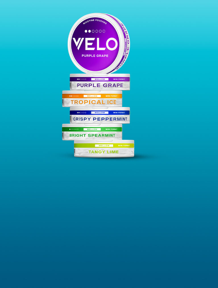 Stacked Cans Incl. Purple Grape, Tropical Ice, Crispy Peppermint